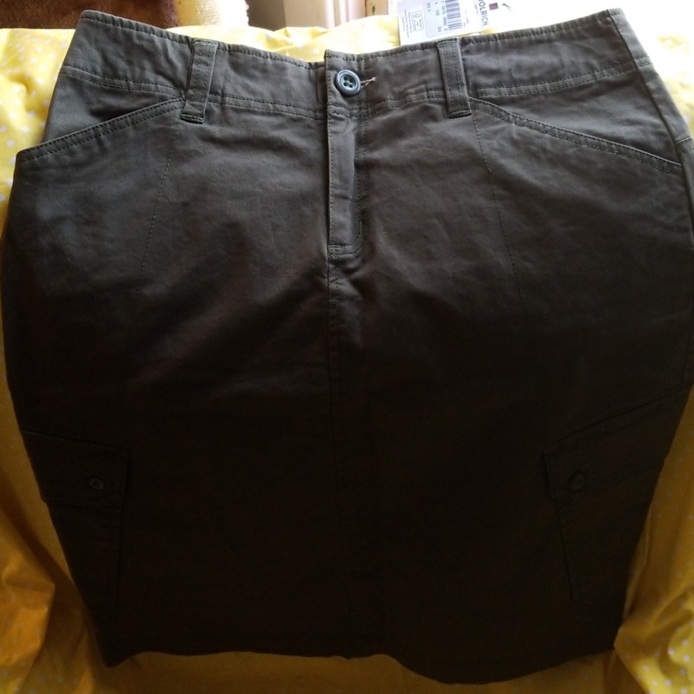 Woolrich Olive Cargo Skirt